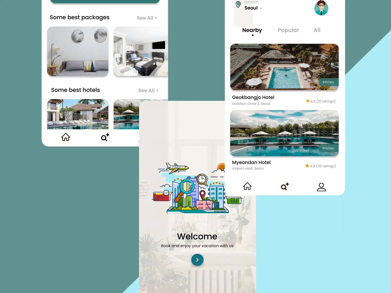 Booking Hotel App for Figma and Adobe XD No 4