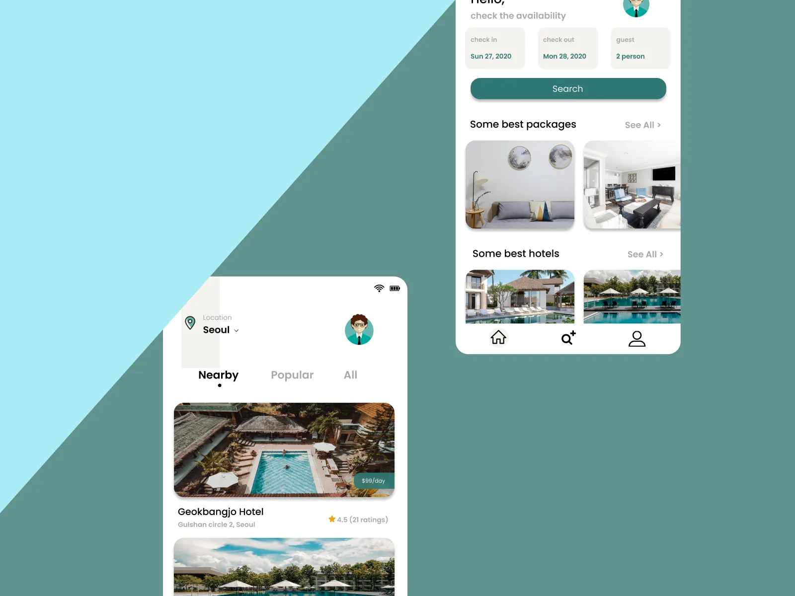 Booking Hotel App for Figma and Adobe XD No 5