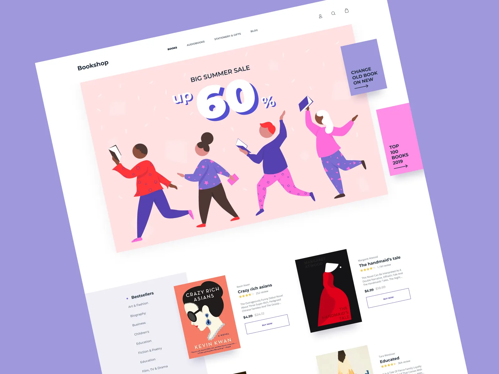 Bookshop Website for Figma and Adobe XD No 4