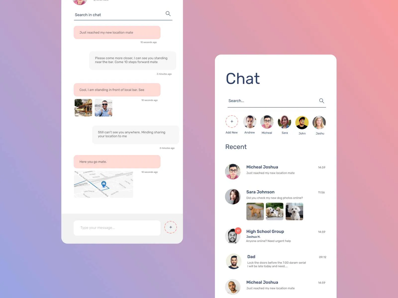Chat App for Figma and Adobe XD No 2