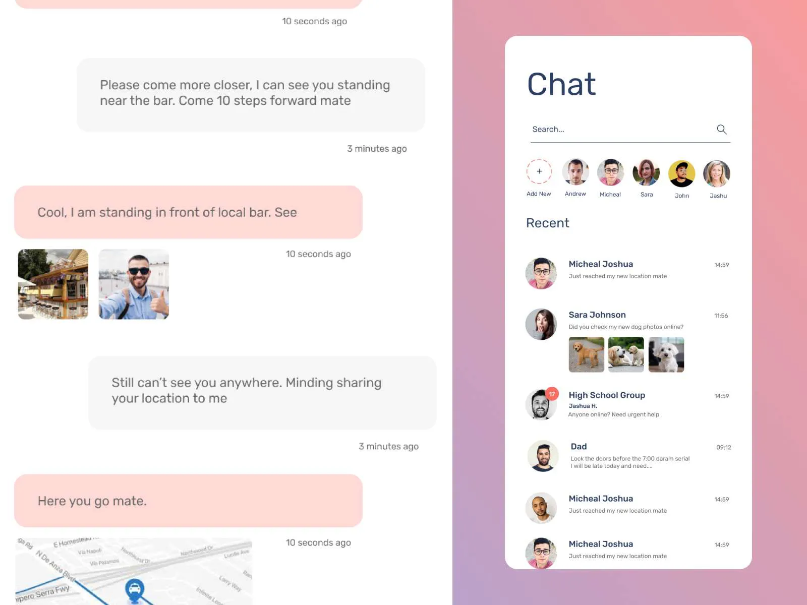 Chat App for Figma and Adobe XD No 4