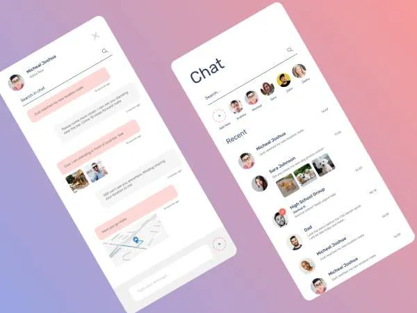 Chat App for Figma and Adobe XD