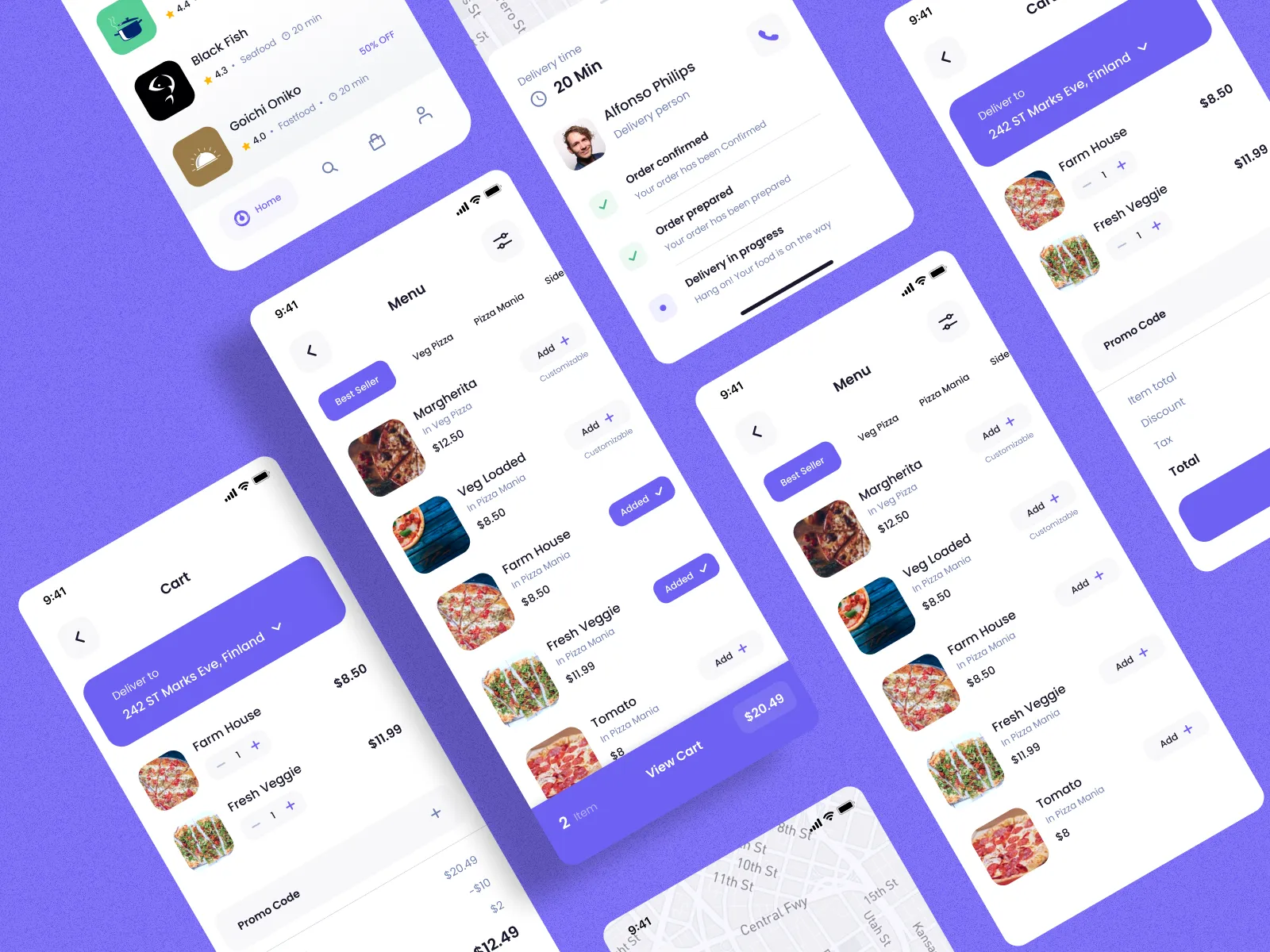 Clean Food Delivery App for Figma and Adobe XD No 4