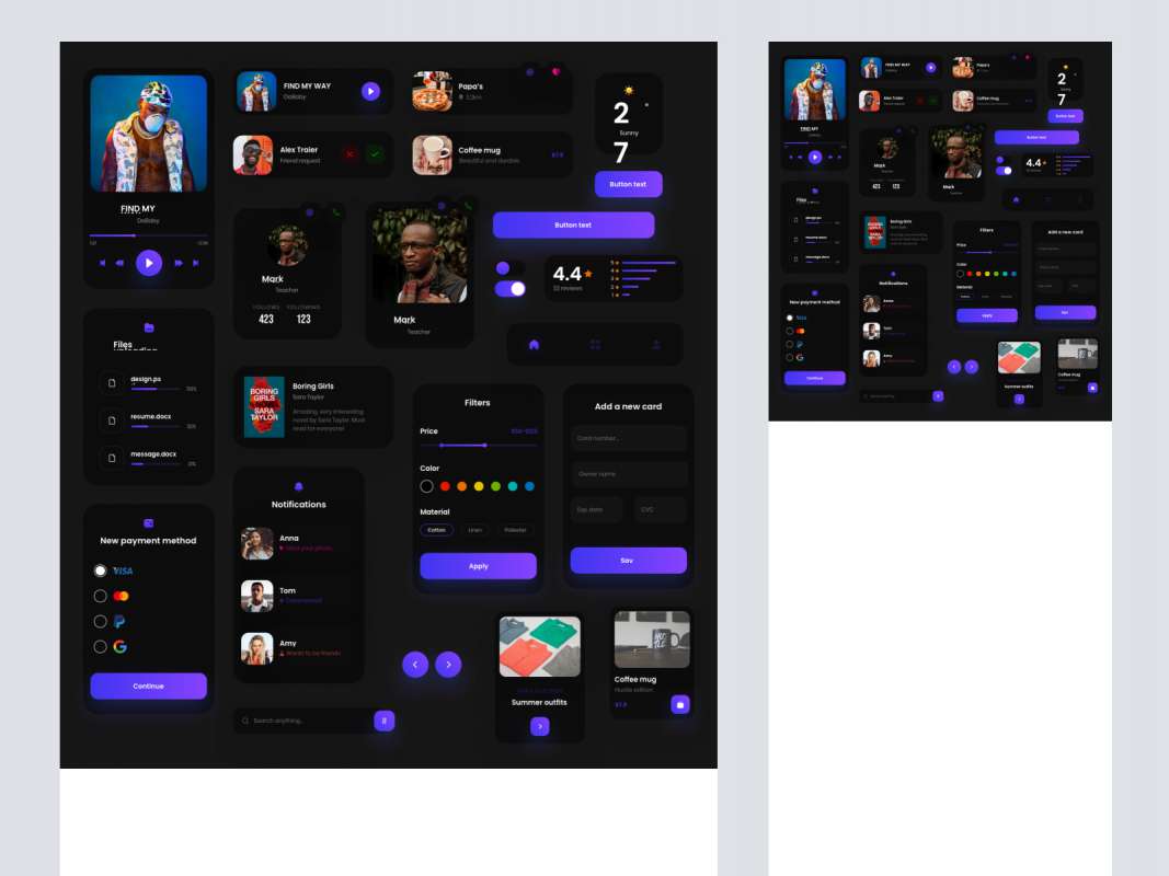 Components Free UI Kit for Figma and Adobe XD