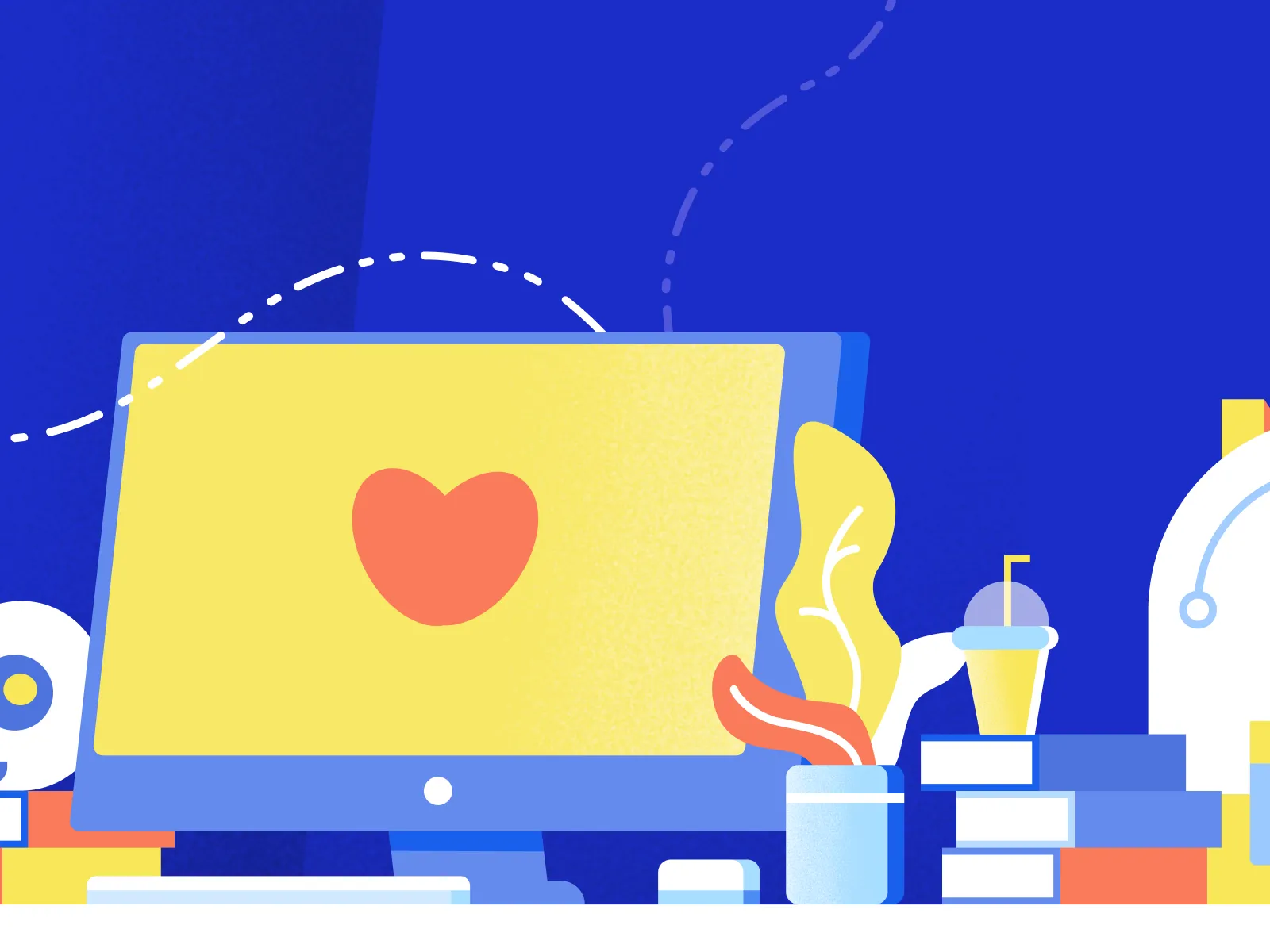 Computer Love Illustration for Figma and Adobe XD No 2