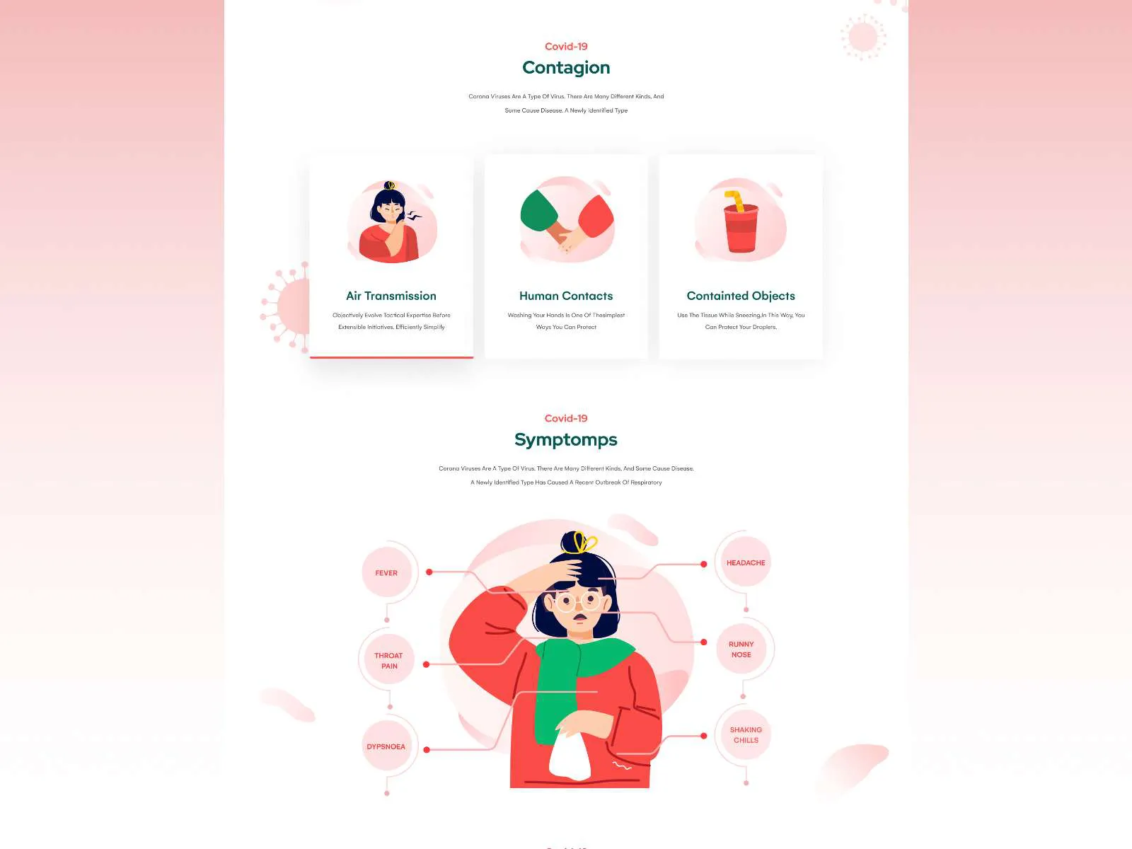 COVID-19 Landing Page for Figma and Adobe XD No 2