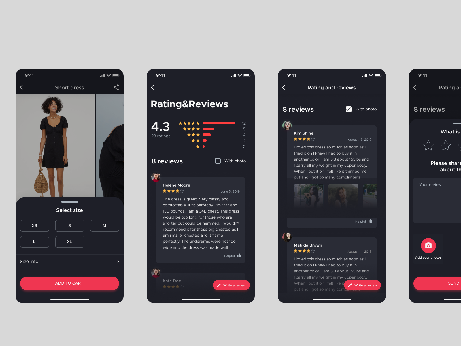 Dark Ecommerce UI Kit freebie for Figma and Adobe XD