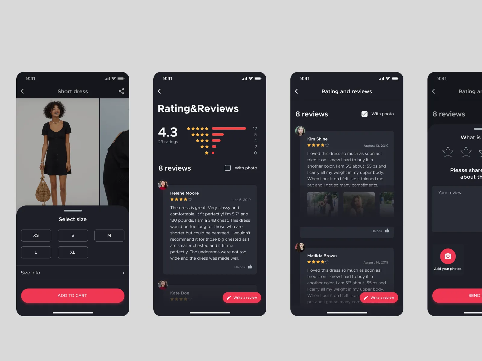 Dark Ecommerce UI Kit for Figma and Adobe XD No 5