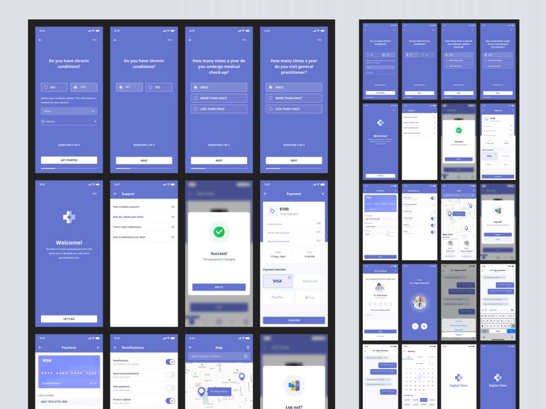 Digital Clinic Free UI Kit for Sketch for Figma and Adobe XD No 1