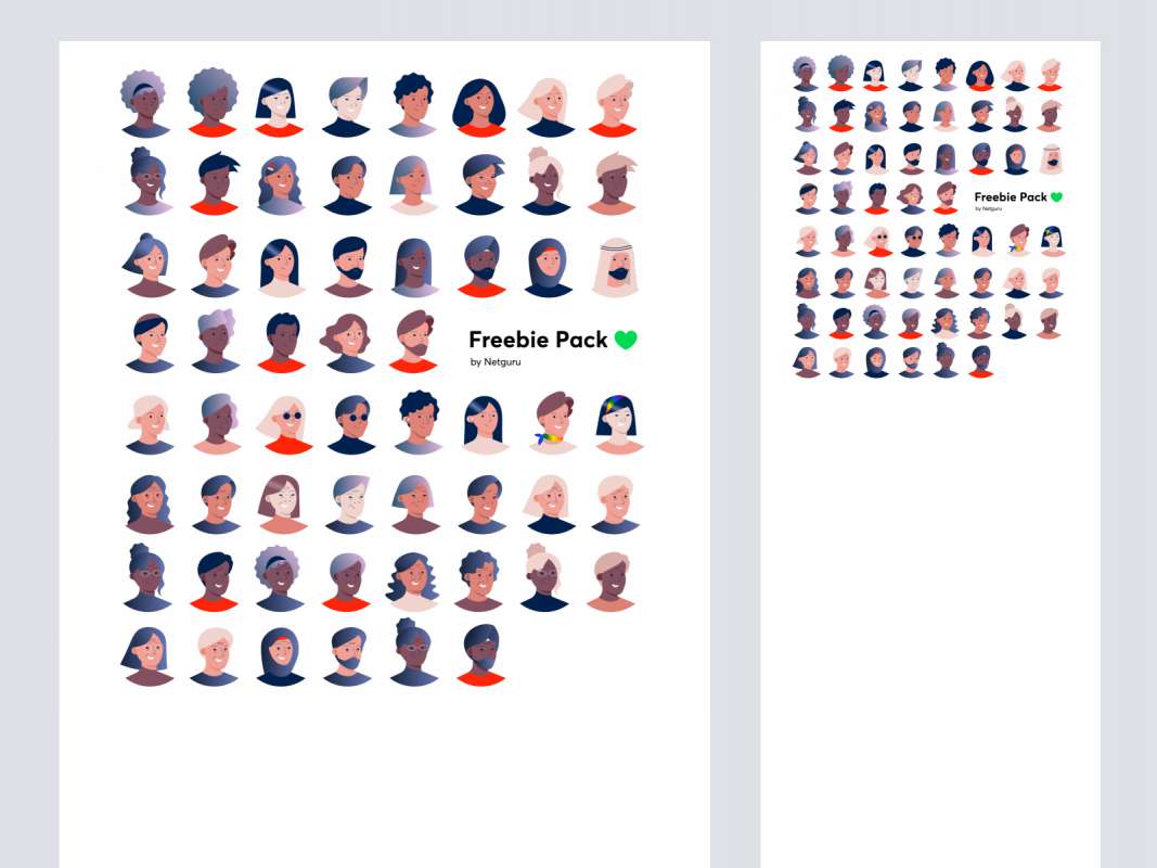 Diversity Avatars for Figma and Adobe XD No 1