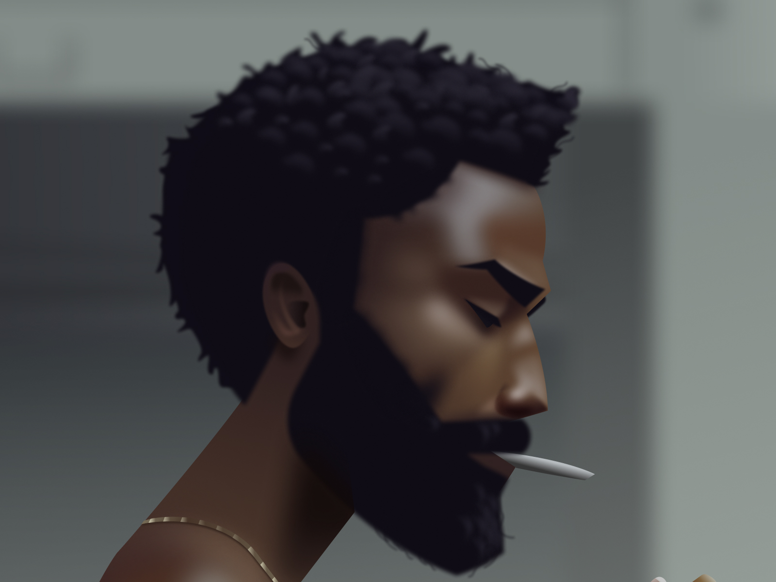 Donald Glover Vector Illustration for Figma and Adobe XD No 3