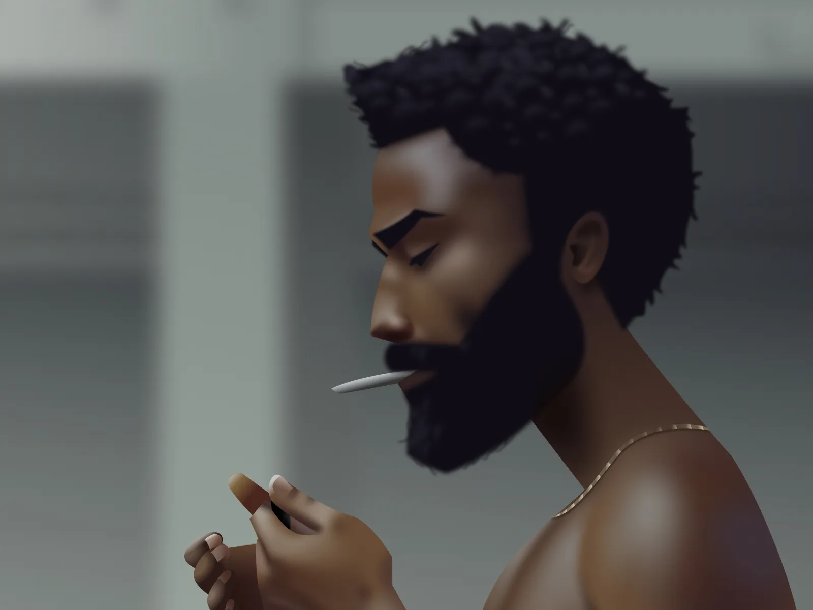 Donald Glover Vector Illustration for Figma and Adobe XD No 5