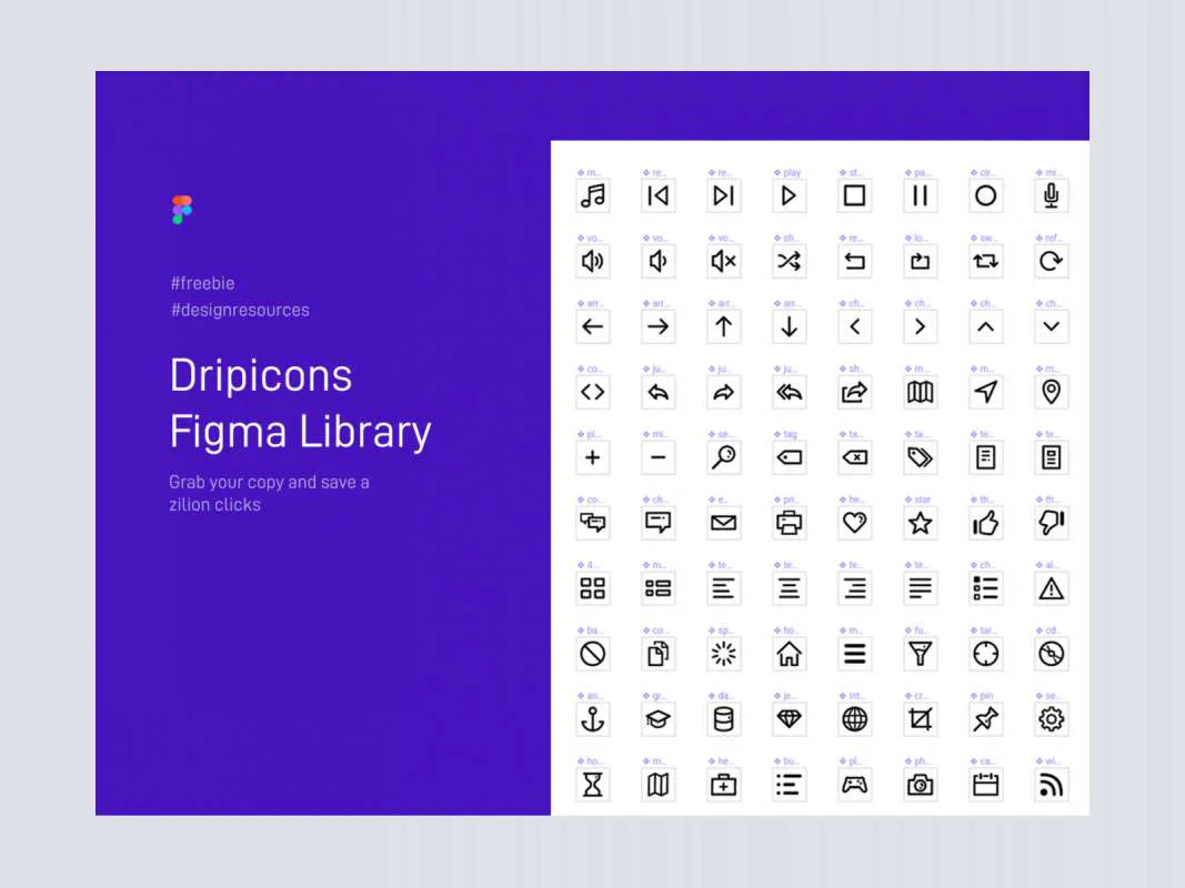 Dripicons Figma Library for Figma and Adobe XD No 1