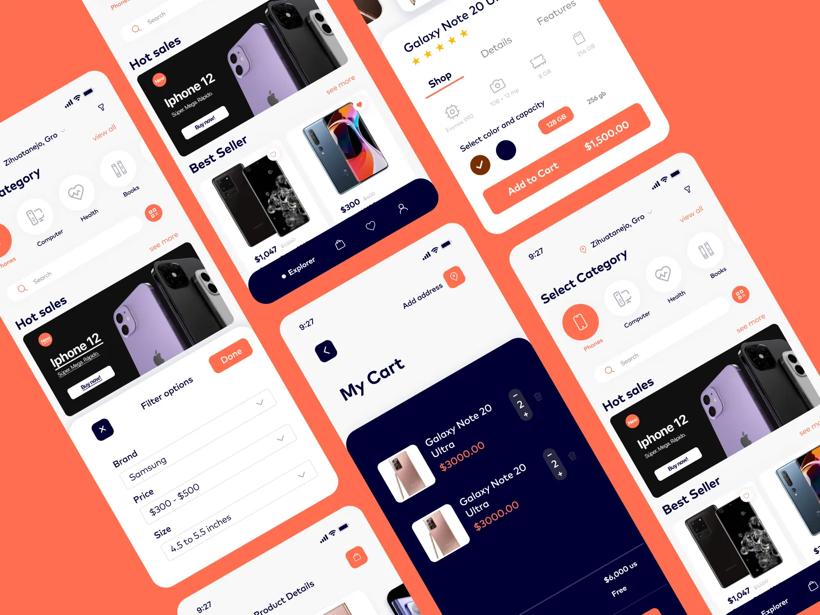 E-Commerce App for Figma and Adobe XD No 2