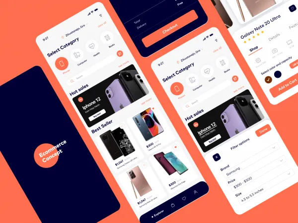 E-Commerce App for Figma and Adobe XD