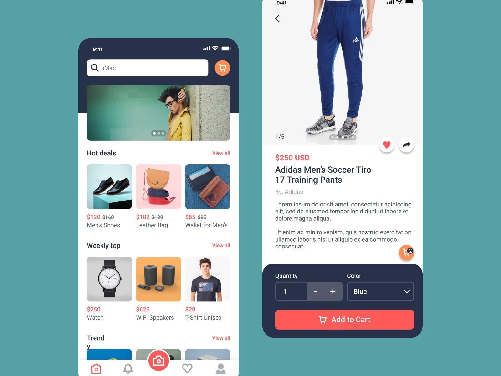 E-commerce App UI for Figma and Adobe XD No 2