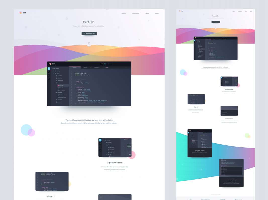 Edd Landing Page for Figma and Adobe XD