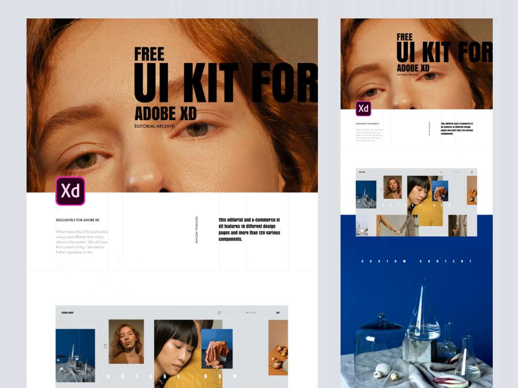 Fashion Editorial UI Kit for Adobe XD for Figma and Adobe XD No 1