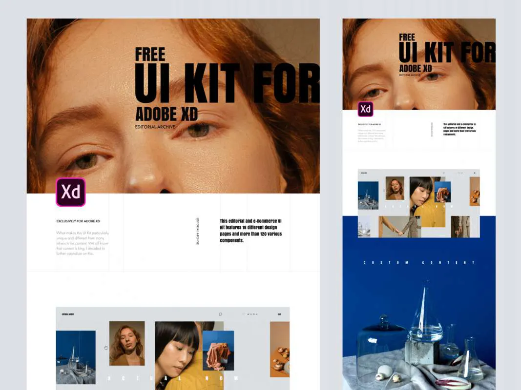 Fashion Editorial UI Kit for Adobe XD for Figma and Adobe XD No 1