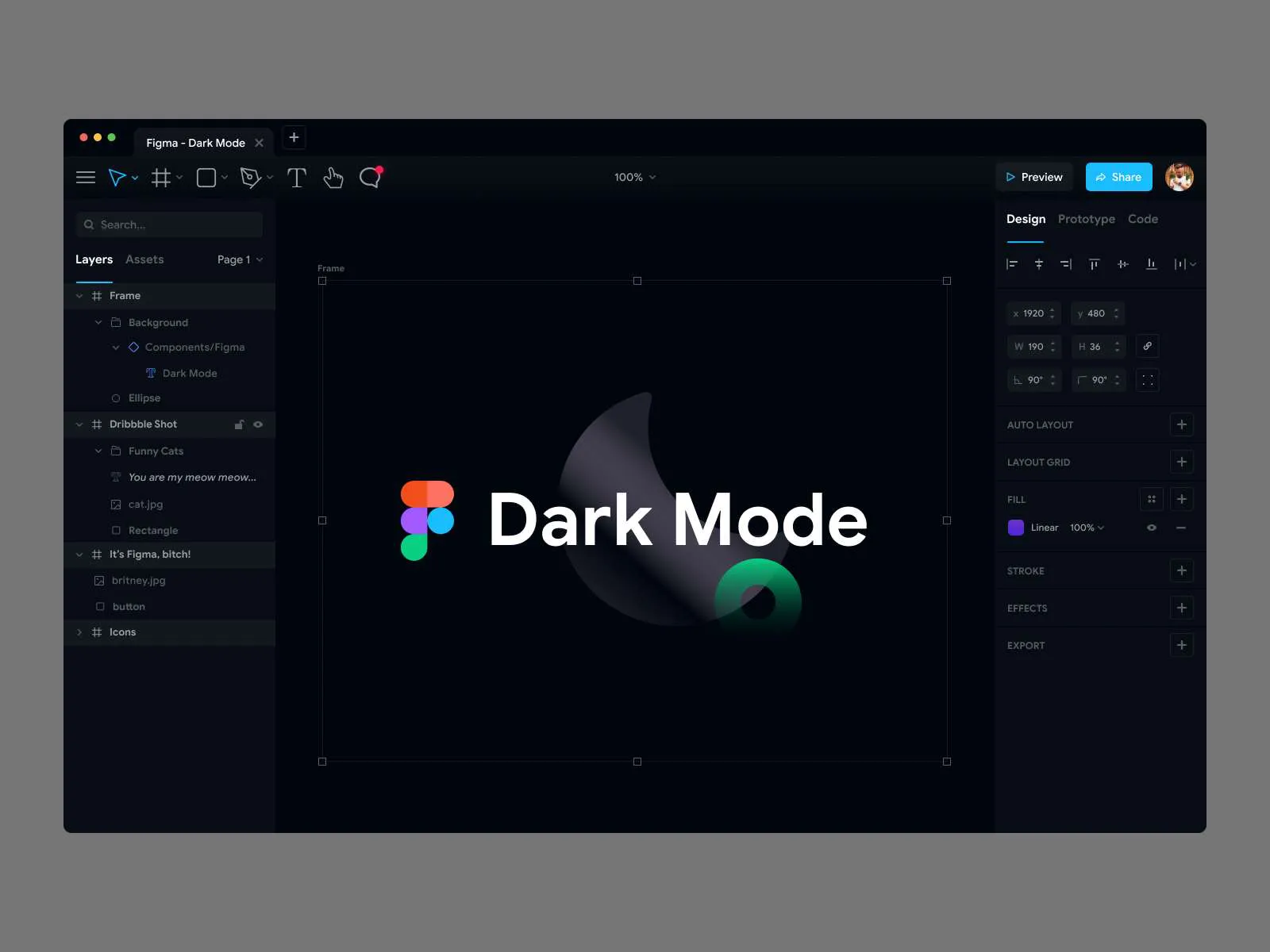 Figma App Dark Mode for Figma and Adobe XD No 2
