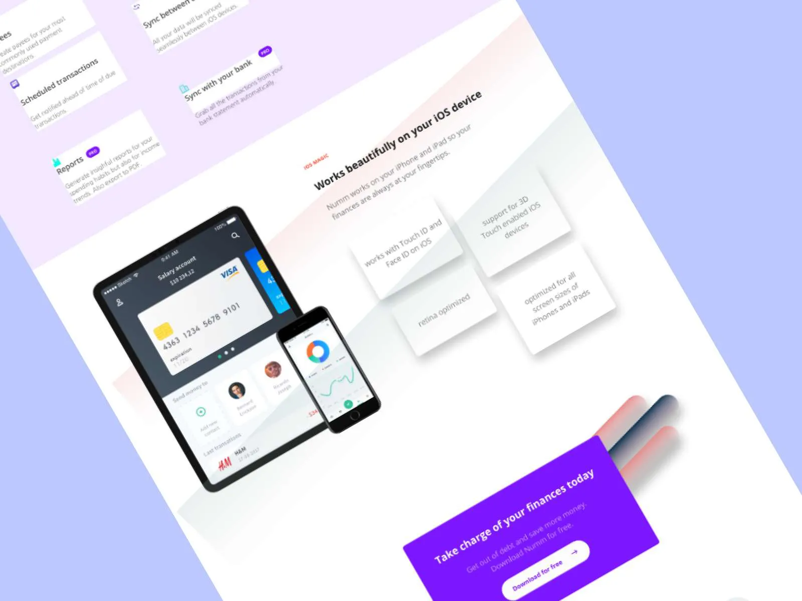Finance Landing Page for Figma and Adobe XD No 2