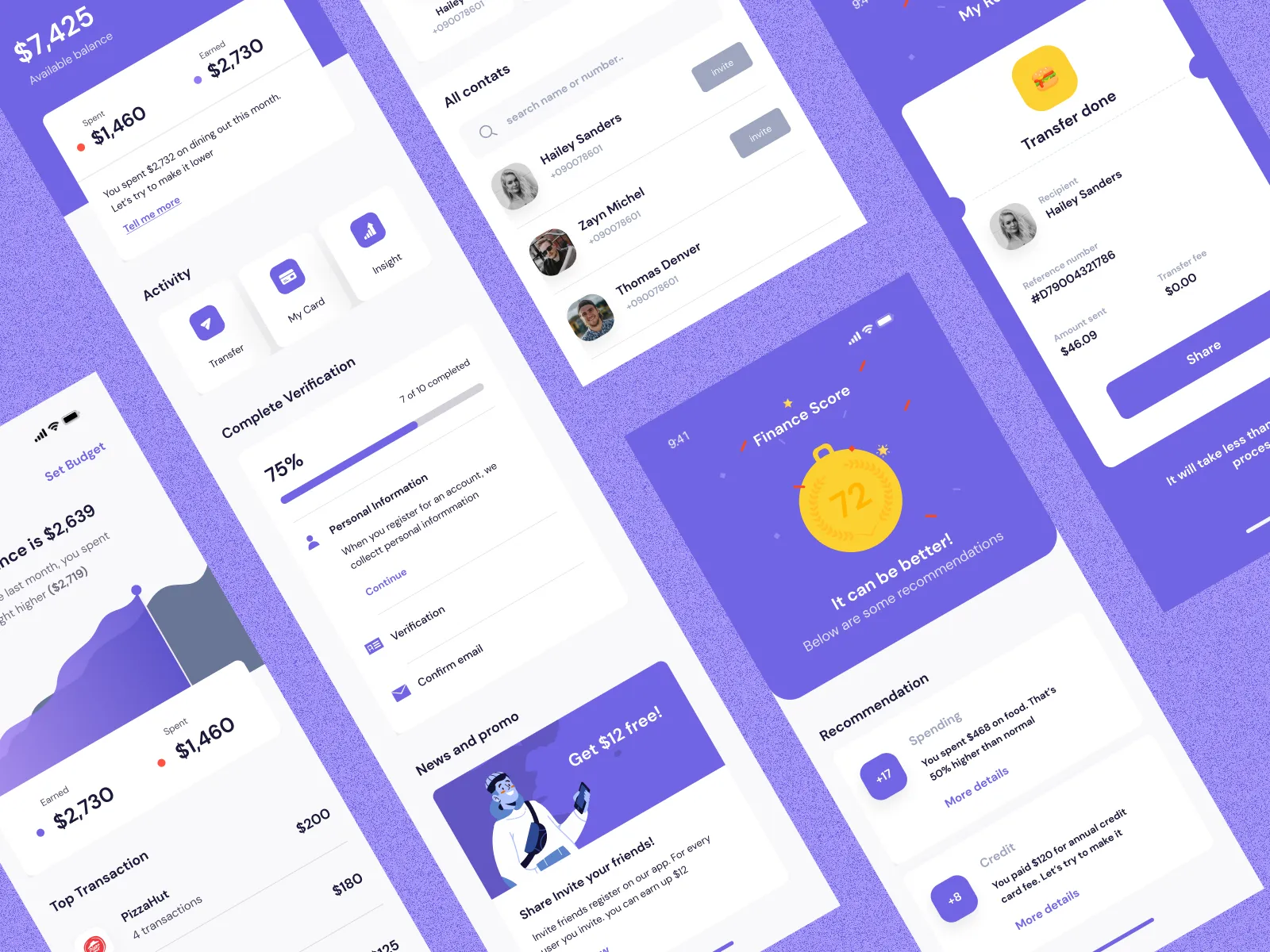 Finance & Wallet UI Kit for Figma and Adobe XD No 2