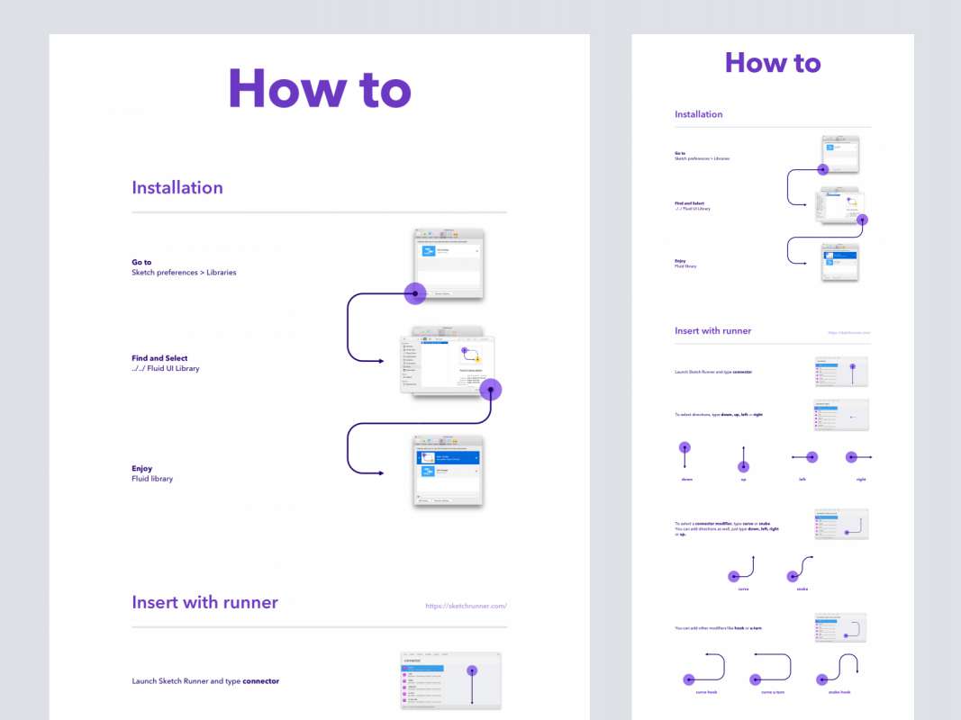 Fluid - UI Flow & Diagrams for Figma and Adobe XD