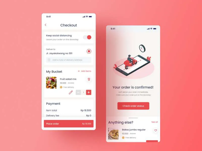 Food Ordering App for Figma and Adobe XD No 4