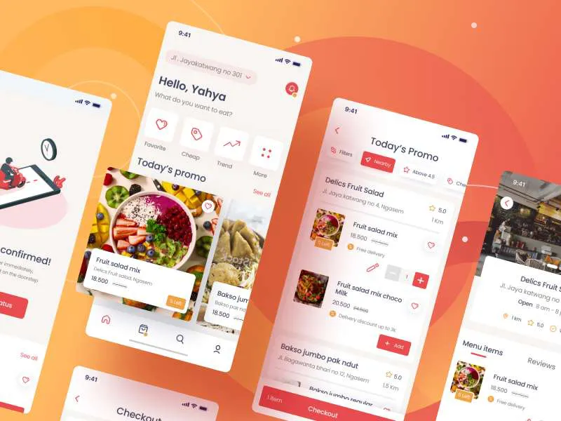 Food Ordering App for Figma and Adobe XD No 5