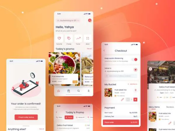 Food Ordering App for Figma and Adobe XD