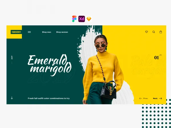 Forever 21 Concept Page for Figma and Adobe XD