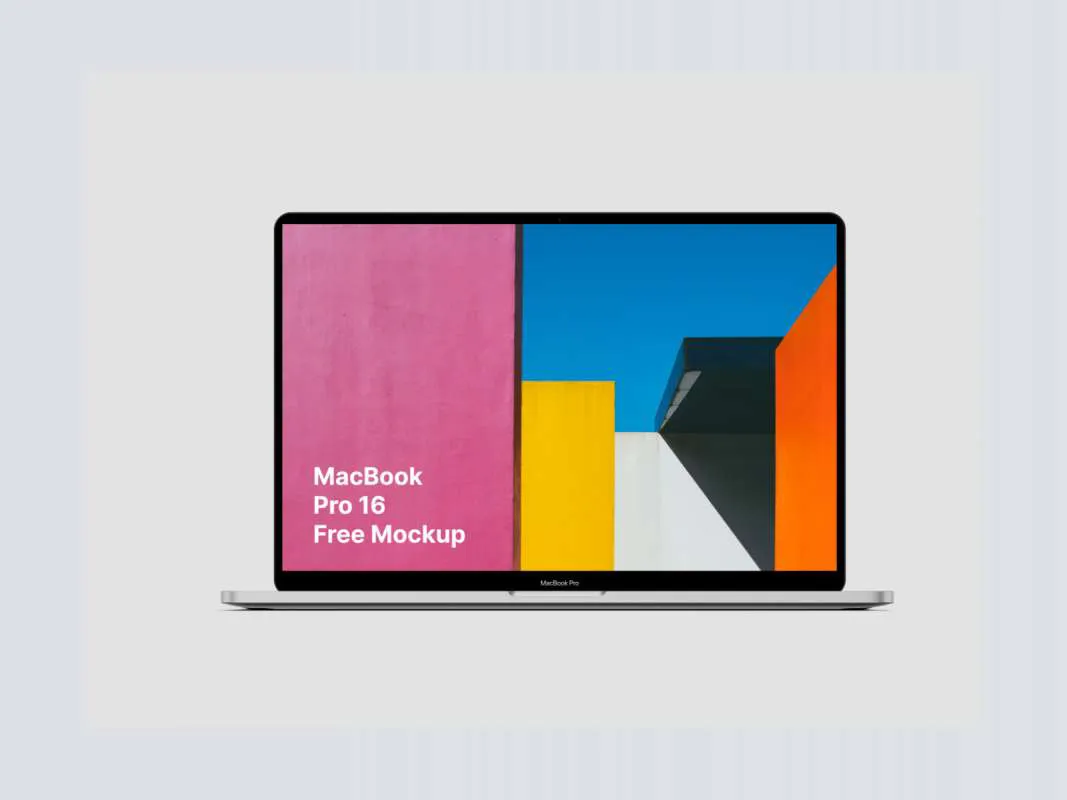 Free Macbook Pro 16 Mockup for Figma and Adobe XD