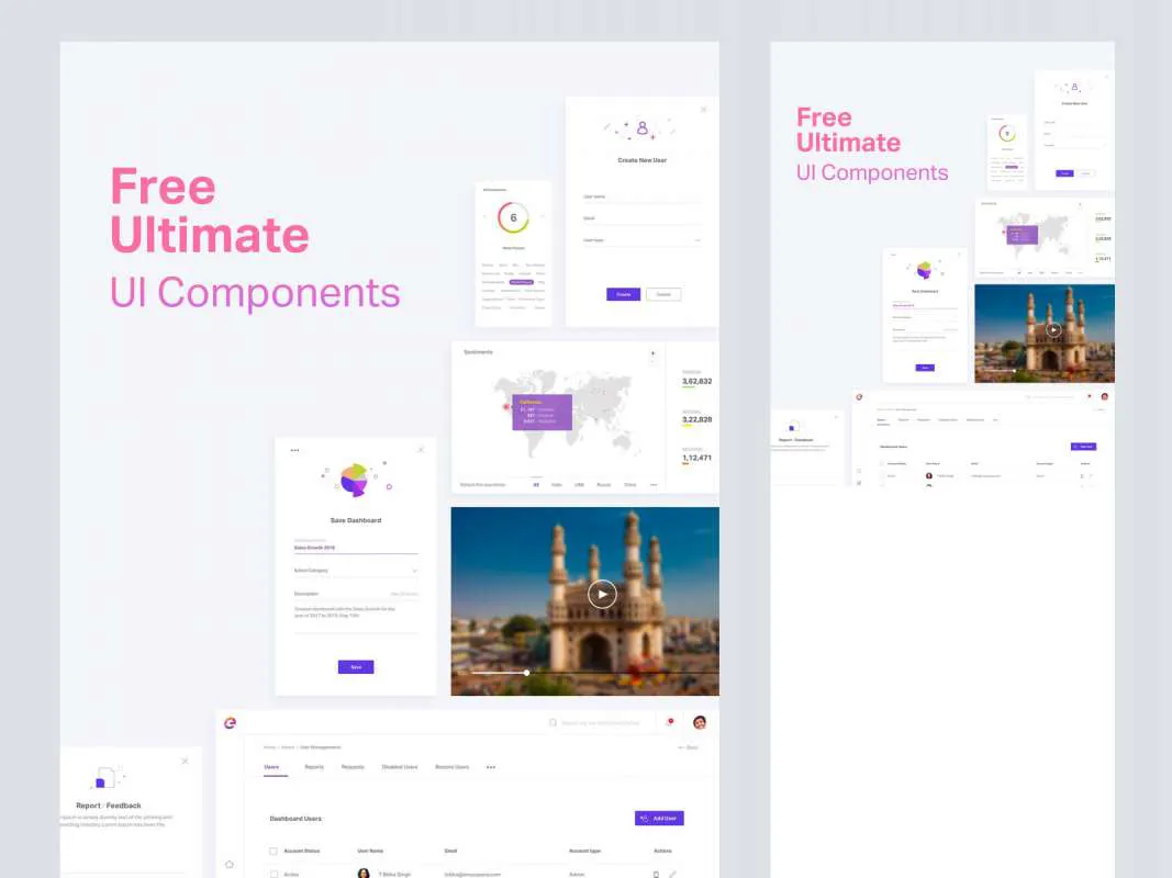 Free Ultimate UI Elements for Figma and Adobe XD