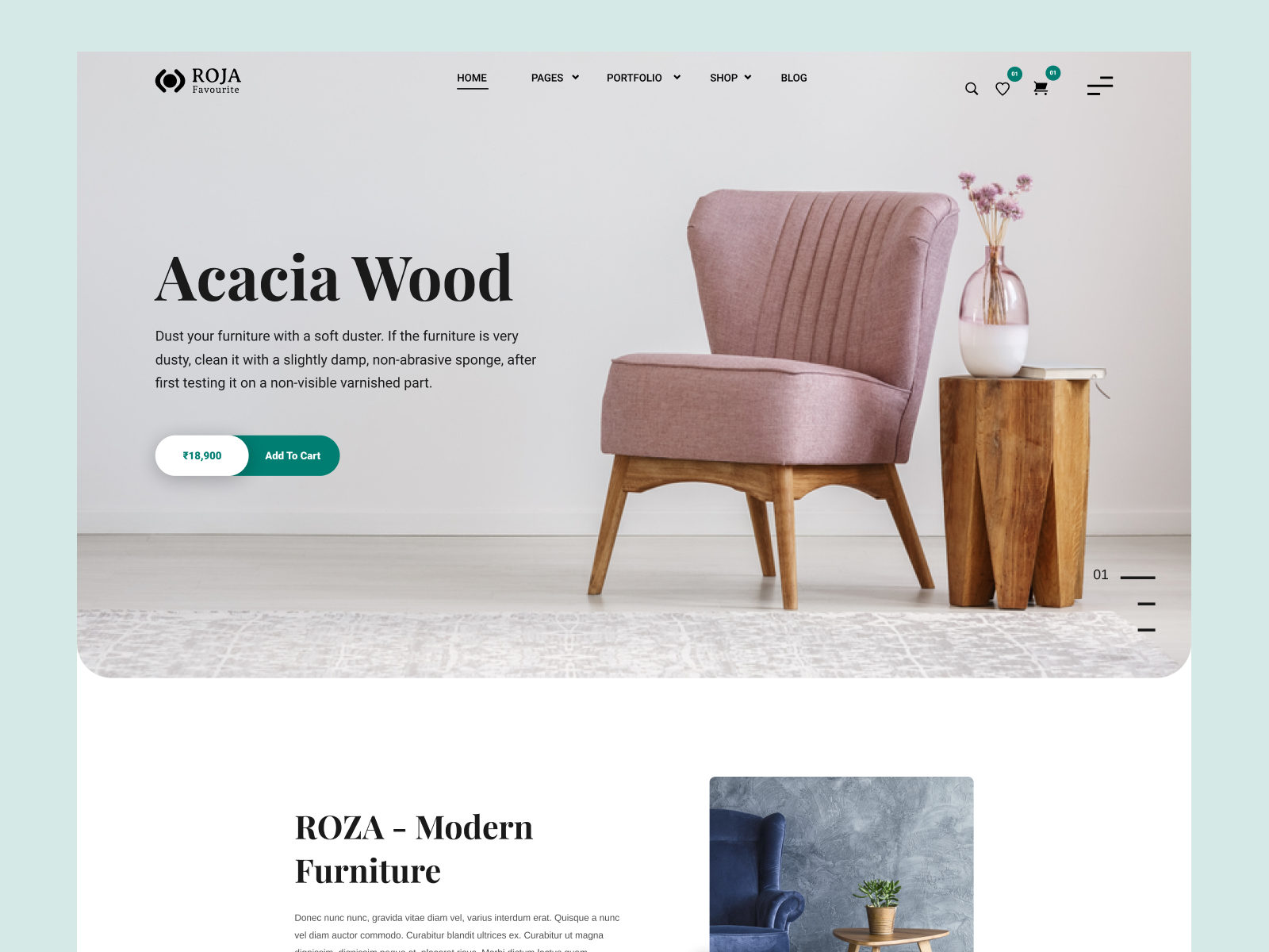 Furniture site Design UI Concept freebie for Figma and Adobe X...