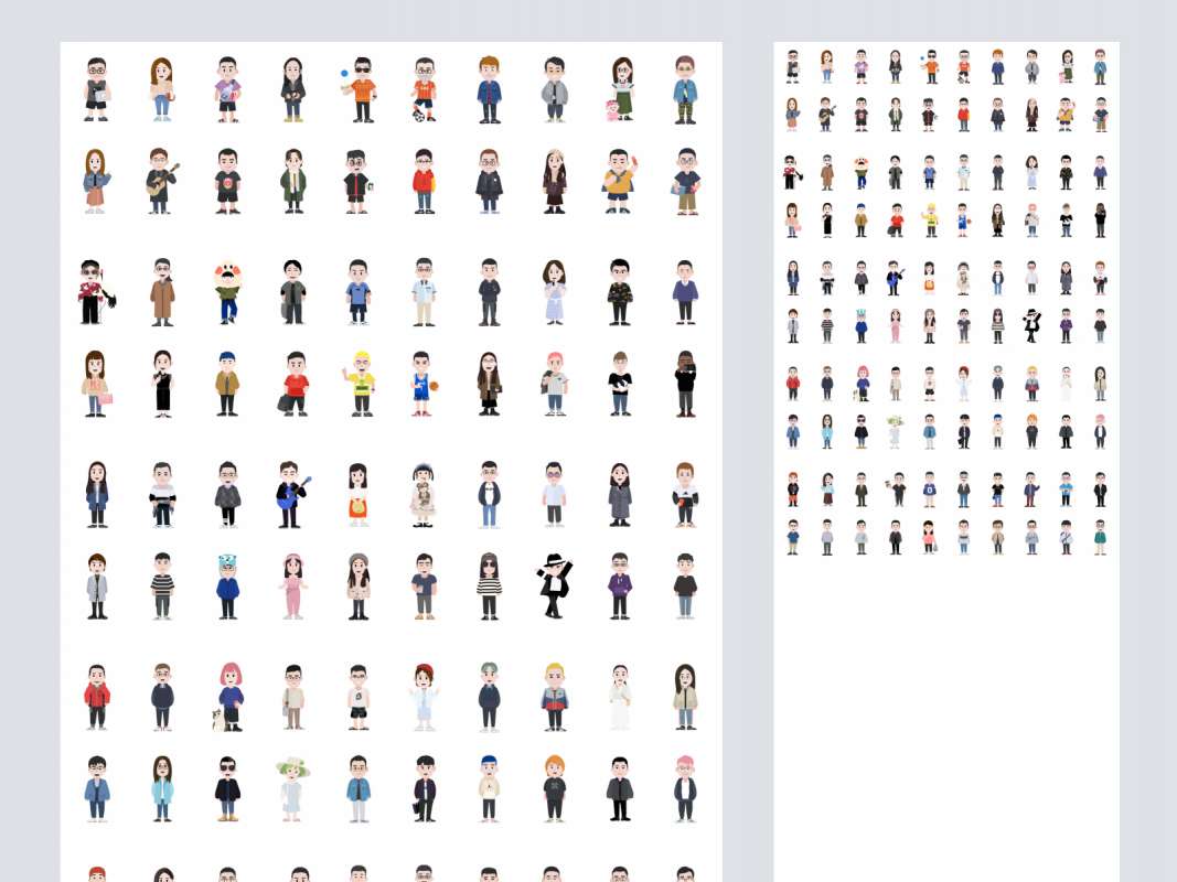 GEE! ME - 100 Illustration Characters for Figma and Adobe XD No 1