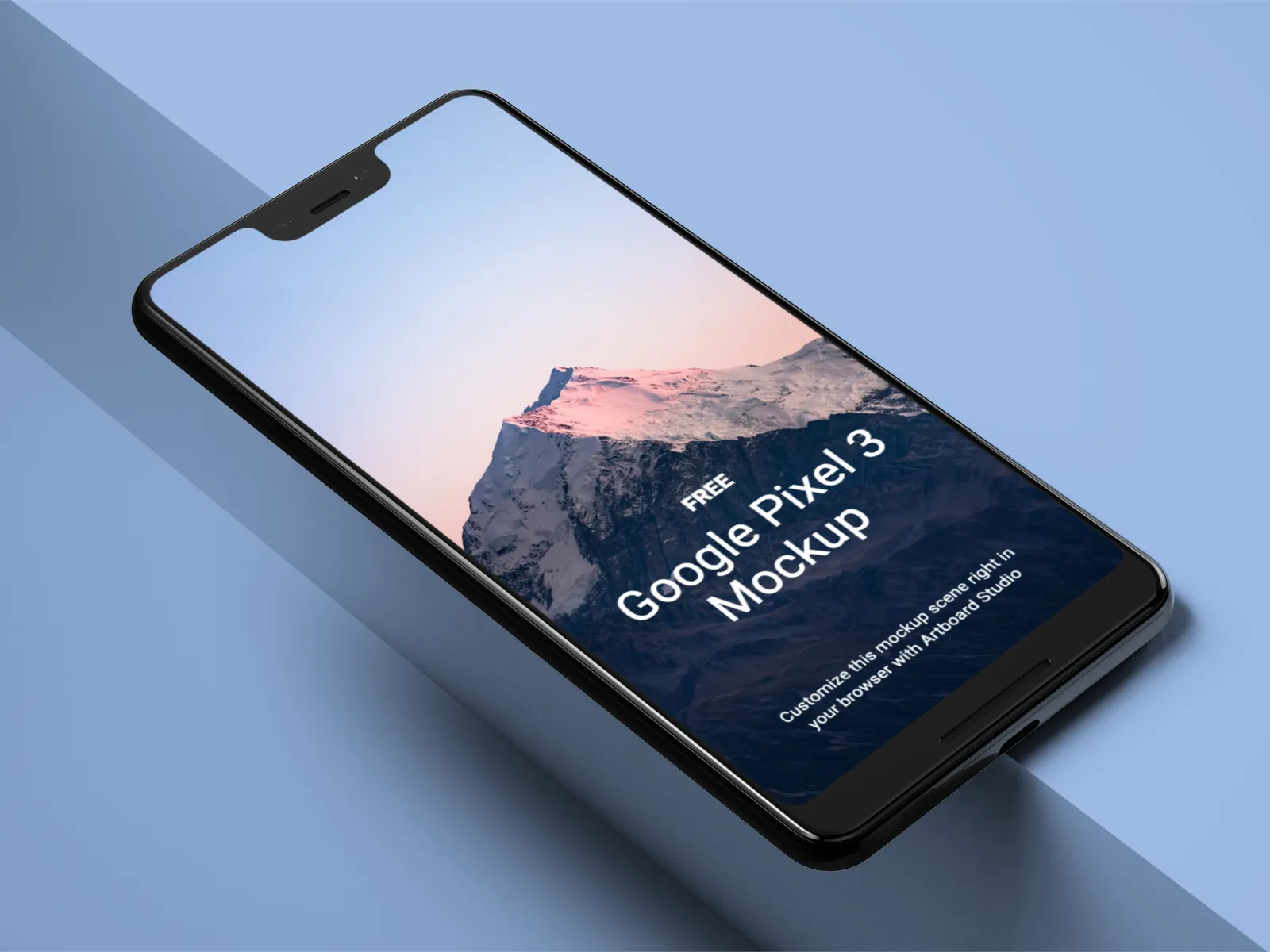 Google Pixel 3 Realistic Mockup for Figma and Adobe XD No 2