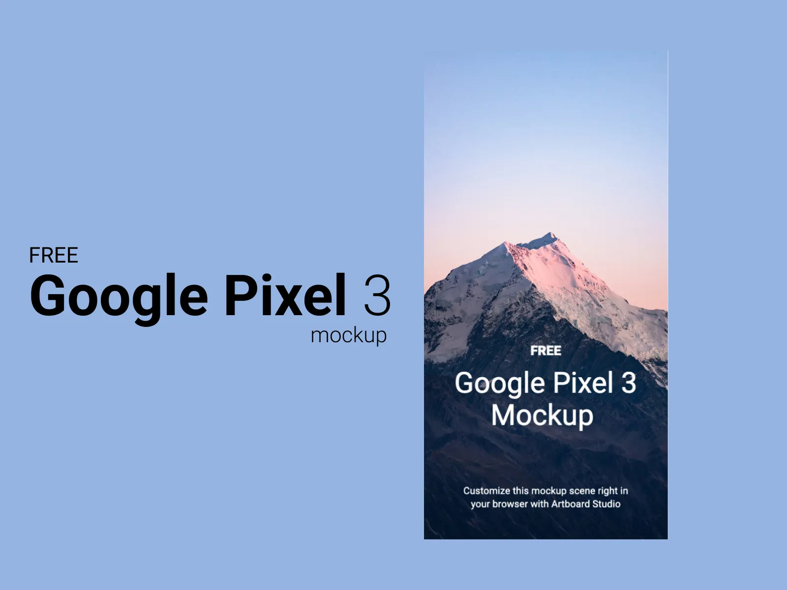 Google Pixel 3 Realistic Mockup for Figma and Adobe XD No 3