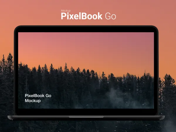 Google PixelBook Go Mockup for Figma and Adobe XD