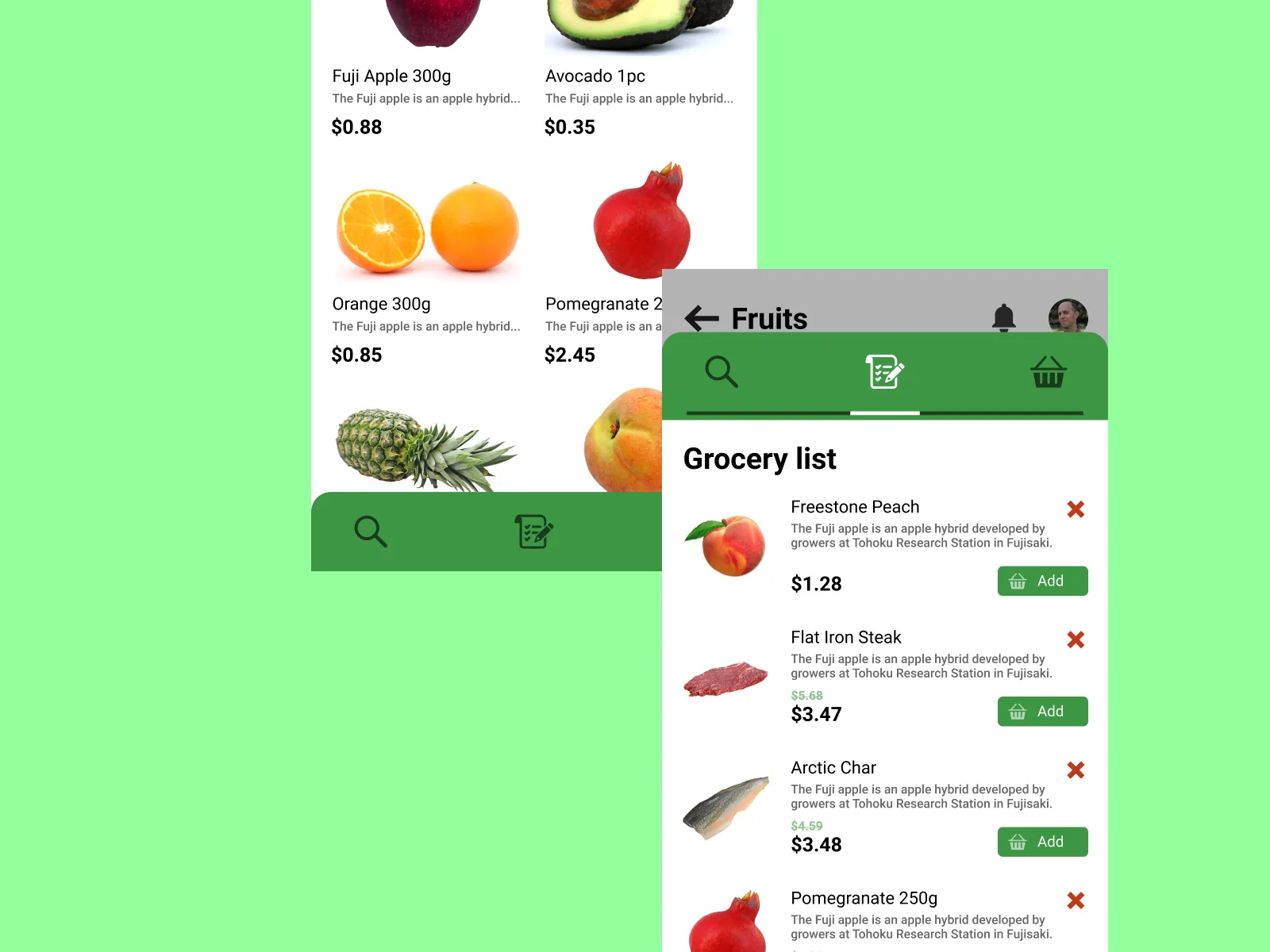 Grocery Store App for Figma and Adobe XD No 4