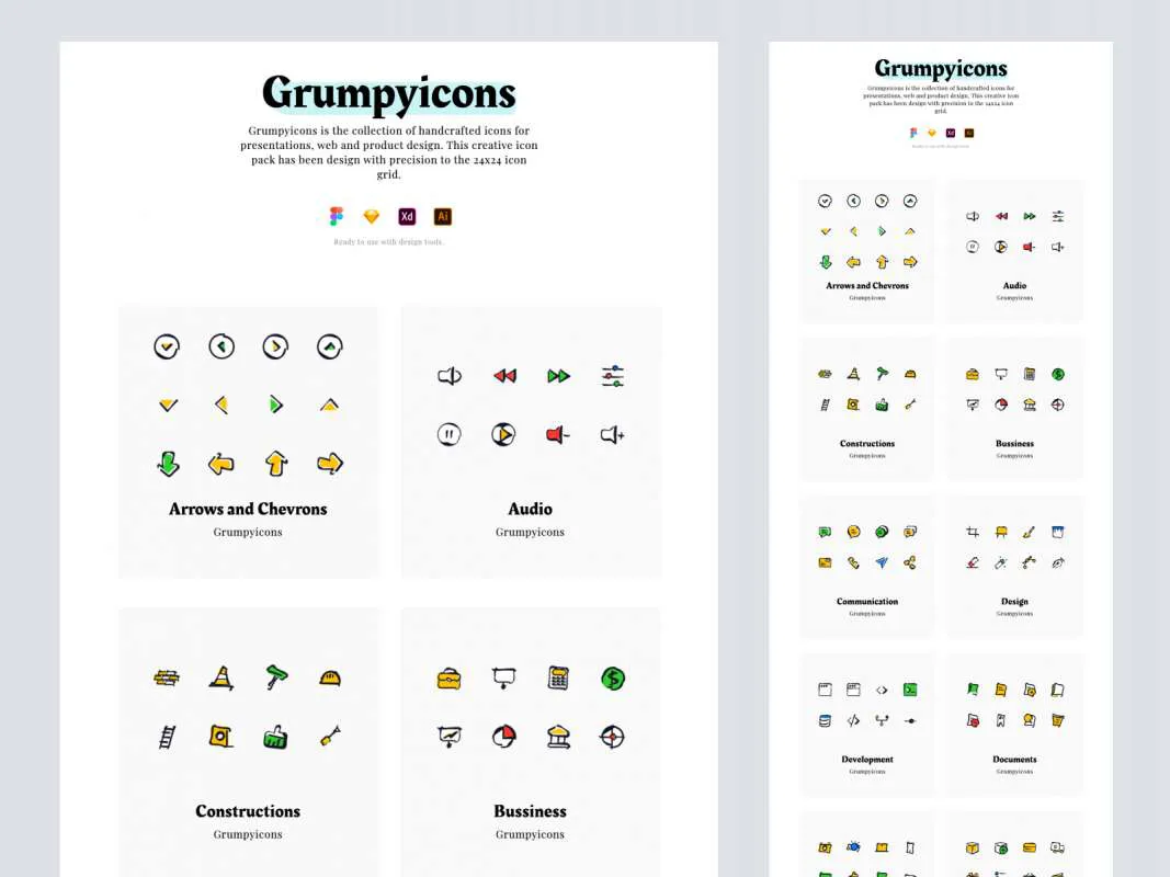 Grumpyicons Free Icons Pack for Figma and Adobe XD No 1