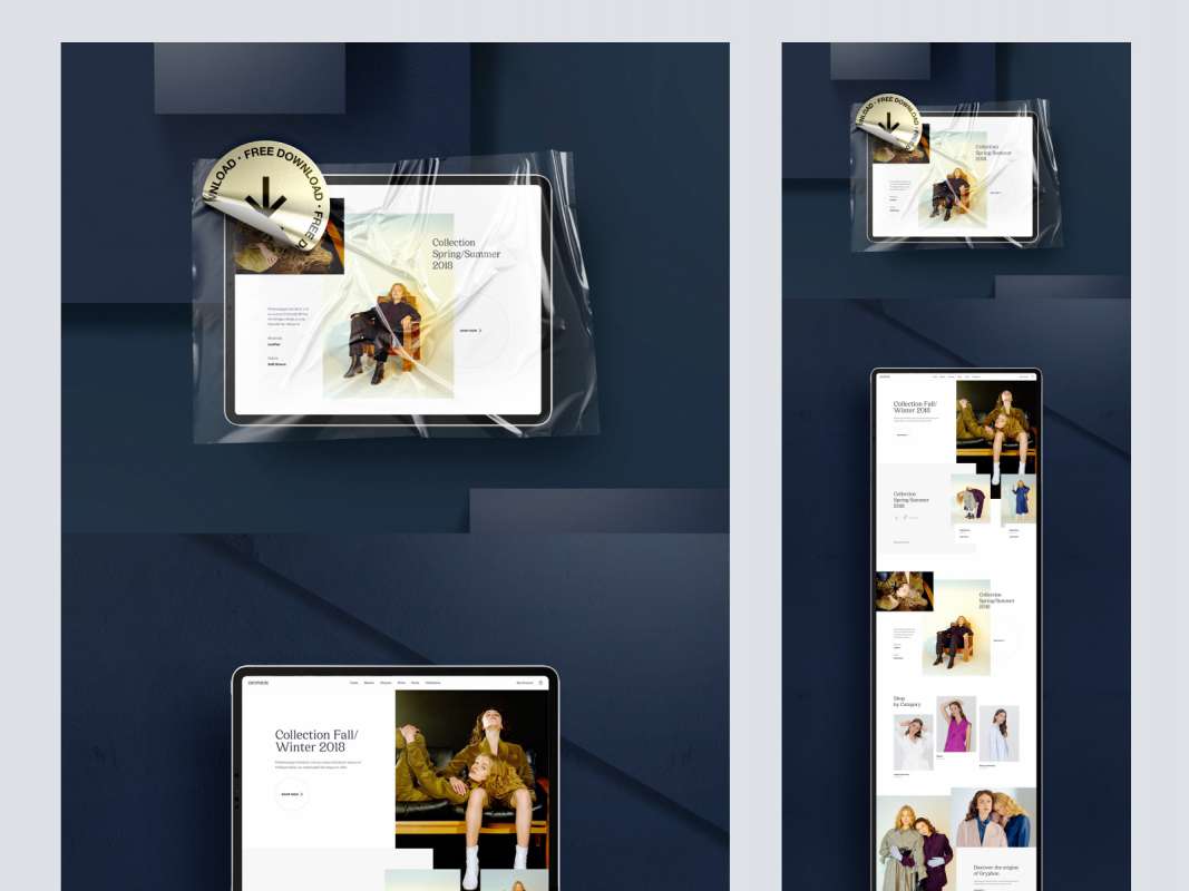 Gryphon Fashion E-commerce Template for Figma and Adobe XD No 1