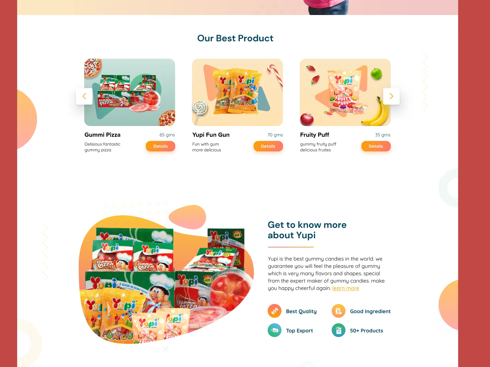 Gummy Candies Home for Figma and Adobe XD No 4