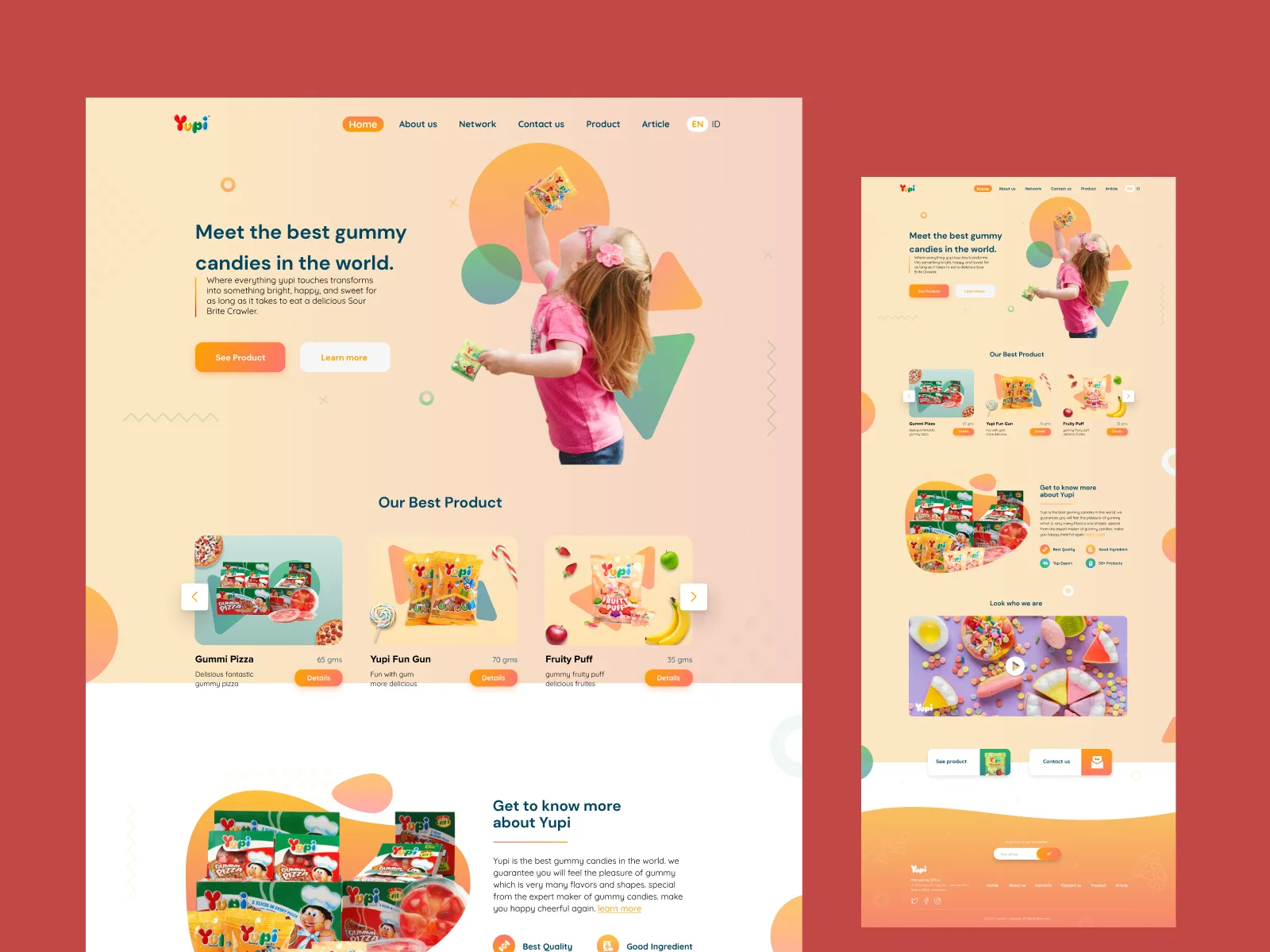 Gummy Candies Home for Figma and Adobe XD No 5
