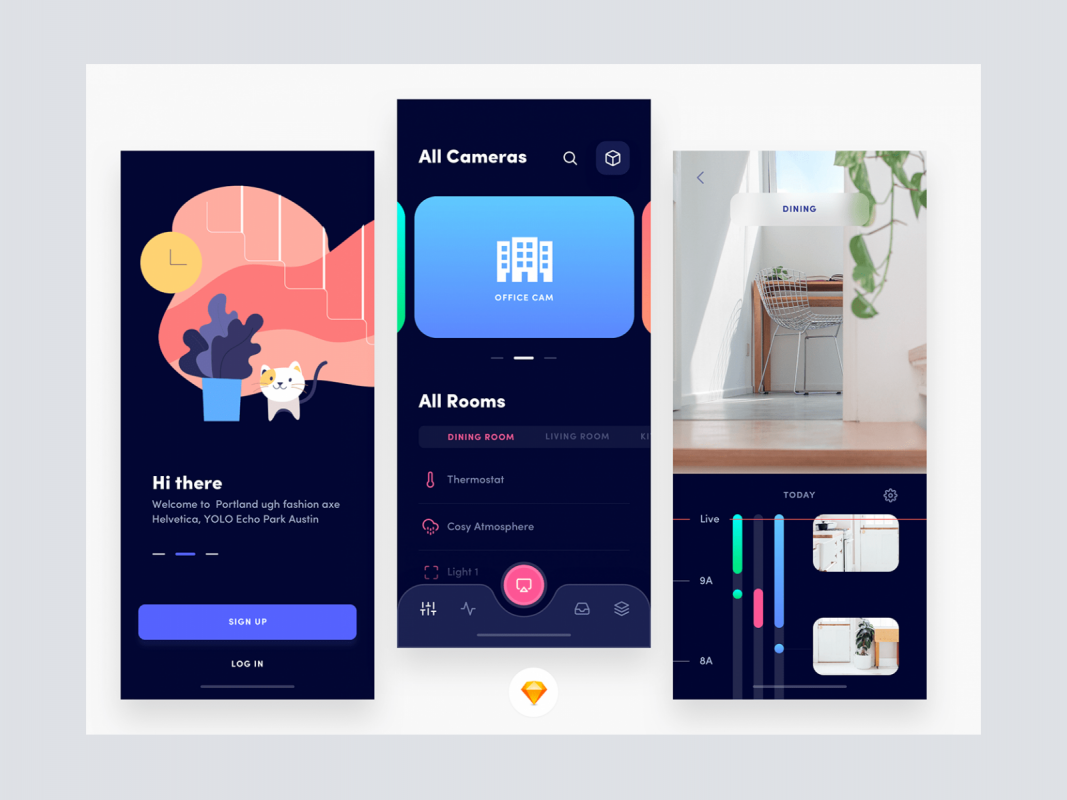 Home Automation App for Figma and Adobe XD No 1