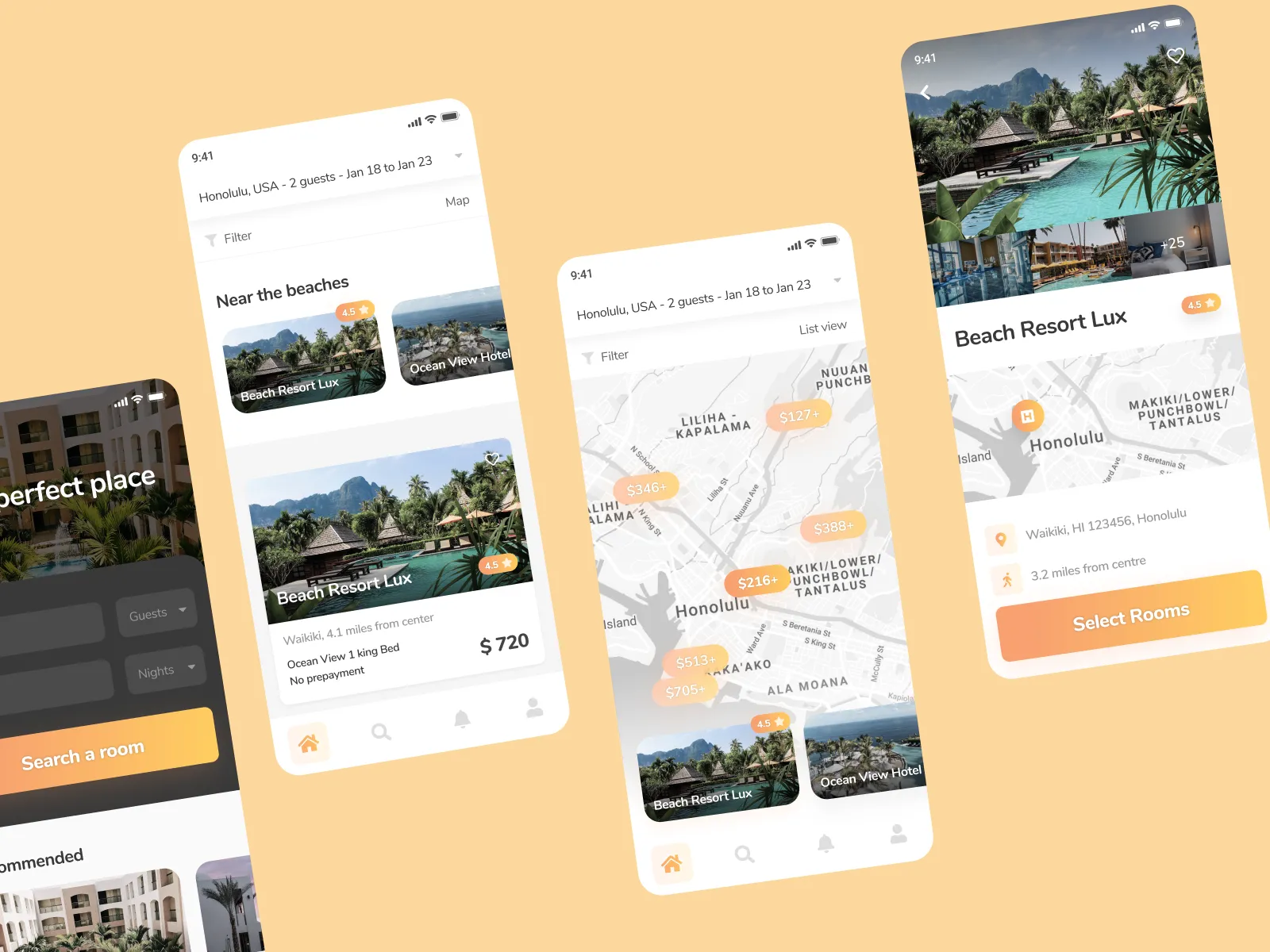 Hotel Booking App for Figma and Adobe XD No 5
