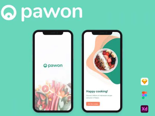 Indonesian Recipe Ideas App for Figma and Adobe XD