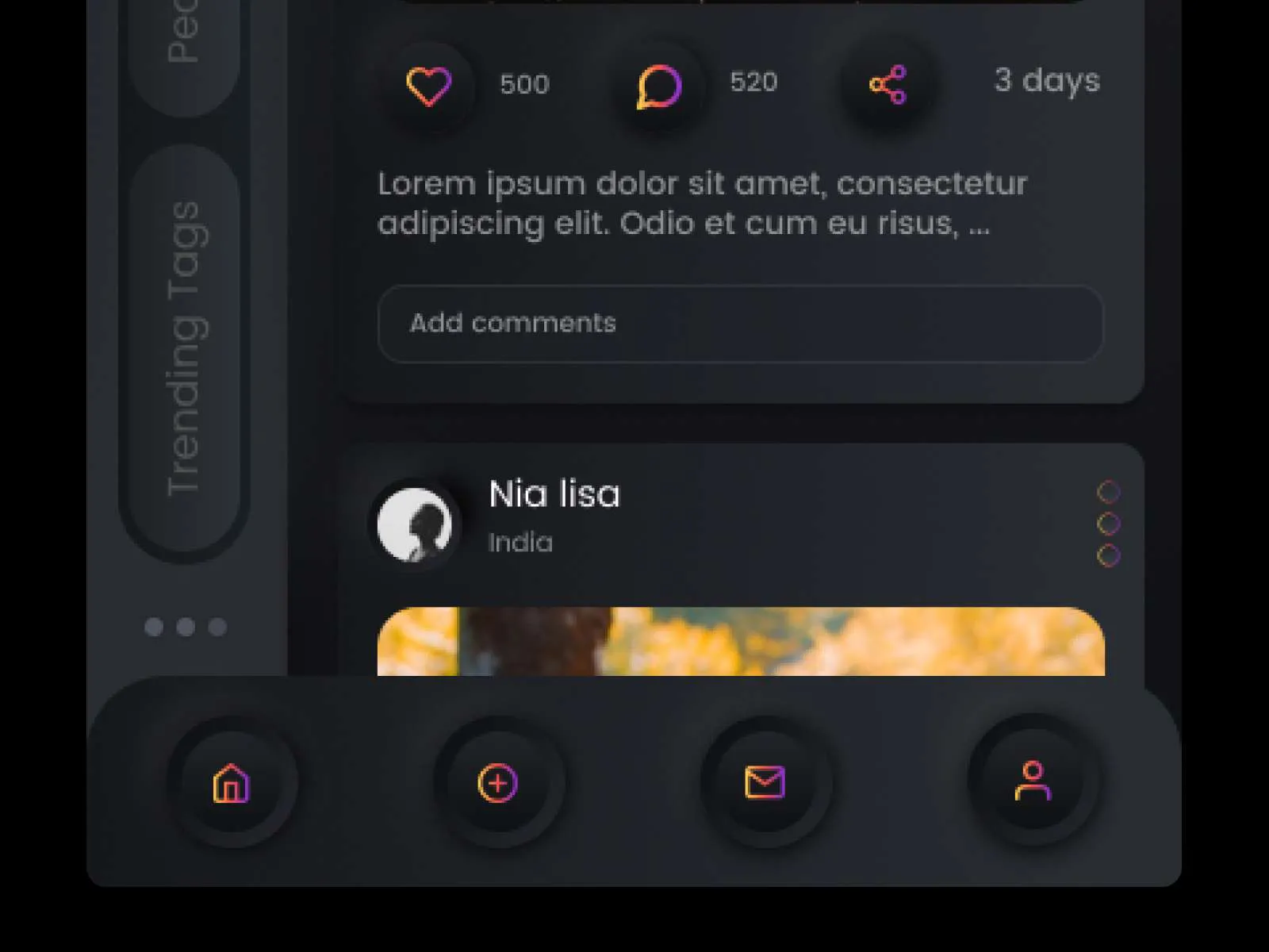 Instagram Black Cosmos for Figma and Adobe XD No 4