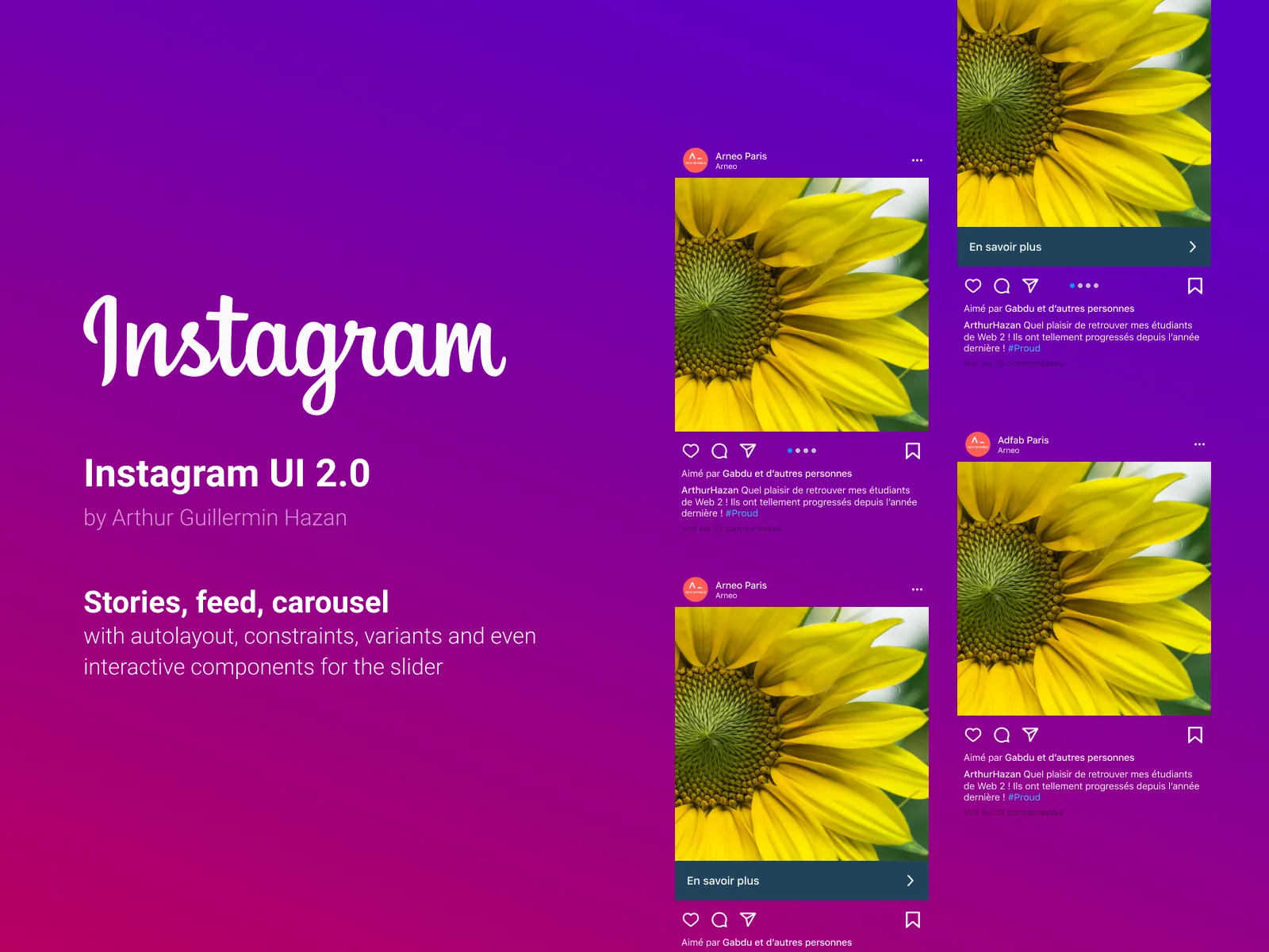 Instagram UI Kit for Figma and Adobe XD No 4