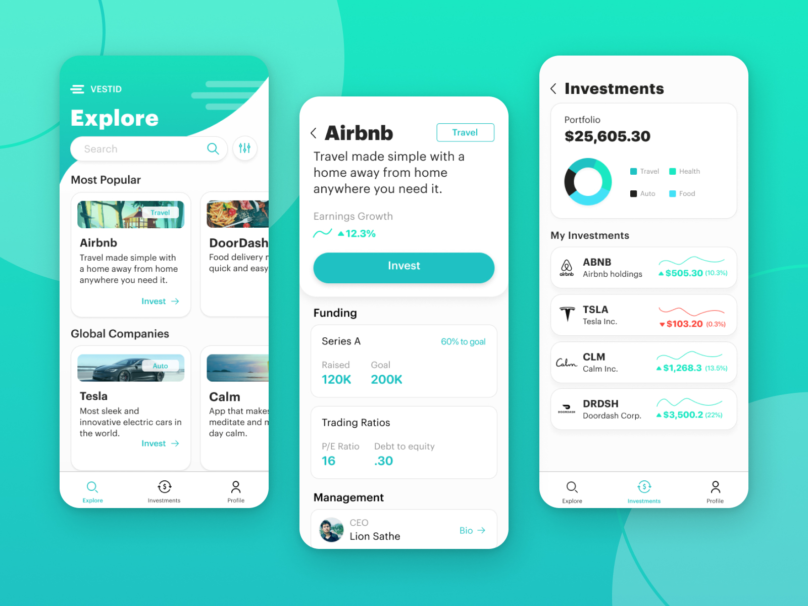 Investment App UI Kit for Figma and Adobe XD No 2