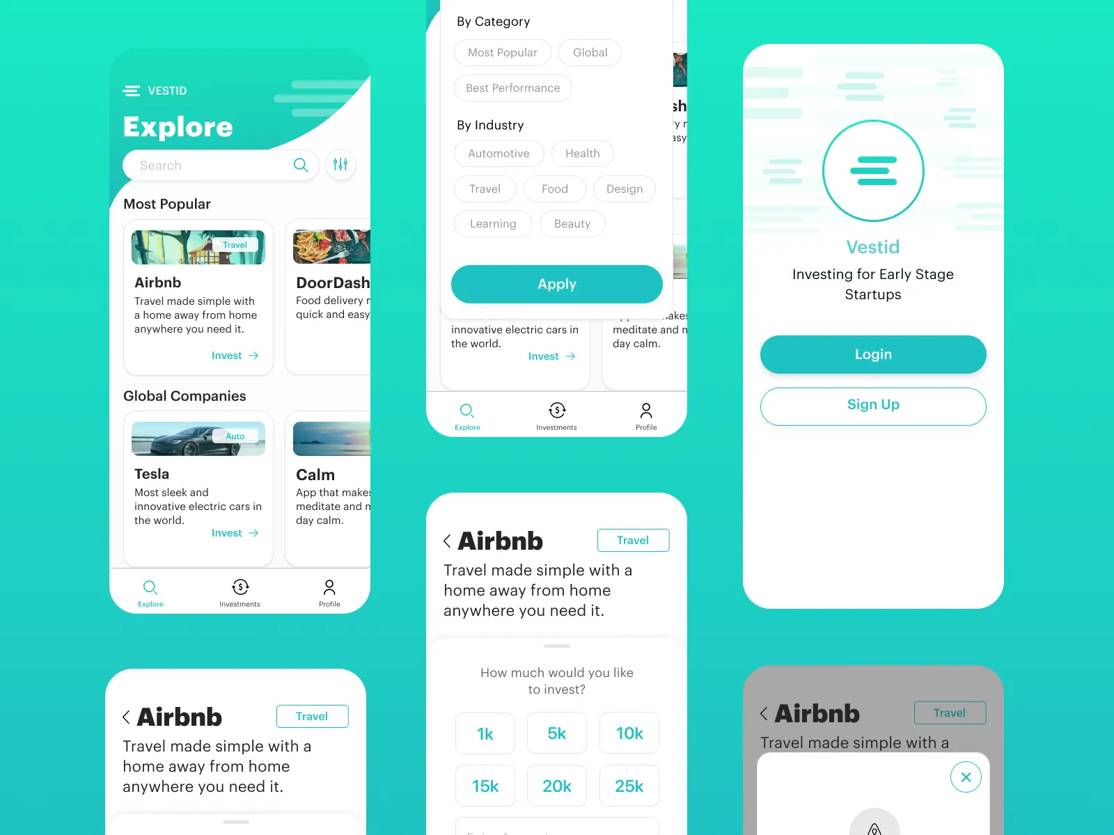 Investment App UI Kit for Figma and Adobe XD No 3